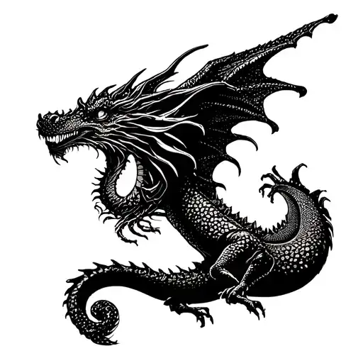 Dragon Flying Intuition Eye Symbol Integrated Sensibility