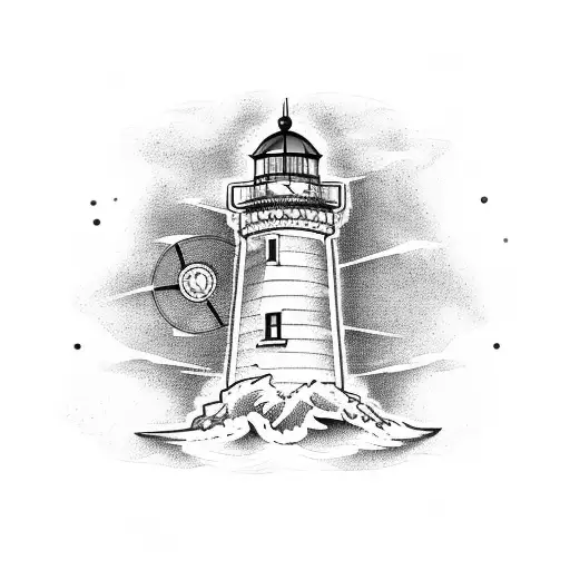 Lighthouse With Compass