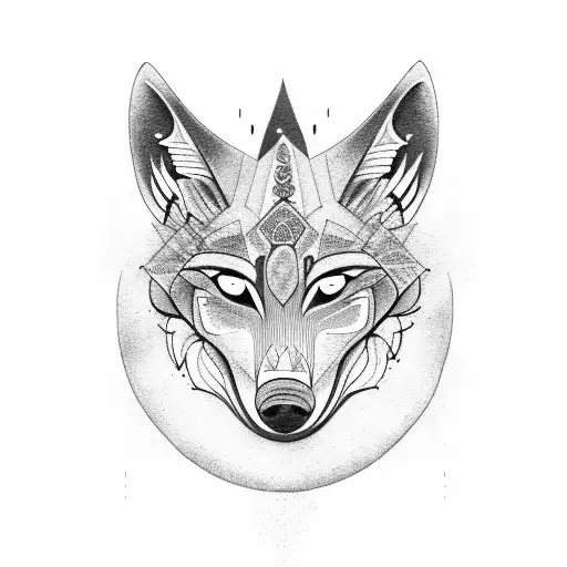 Dy Initials Incorporated Into A Wolf Design