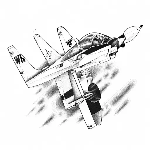 Combine The Sleek Lines Of A Honda Nsx With Military Aircraft In A Dotwork