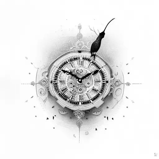 London Clock With Crows