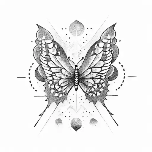 Fierce Airplane Surrounded By Beautiful Butterflies