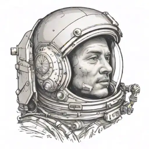 Astronaut Head Portrait