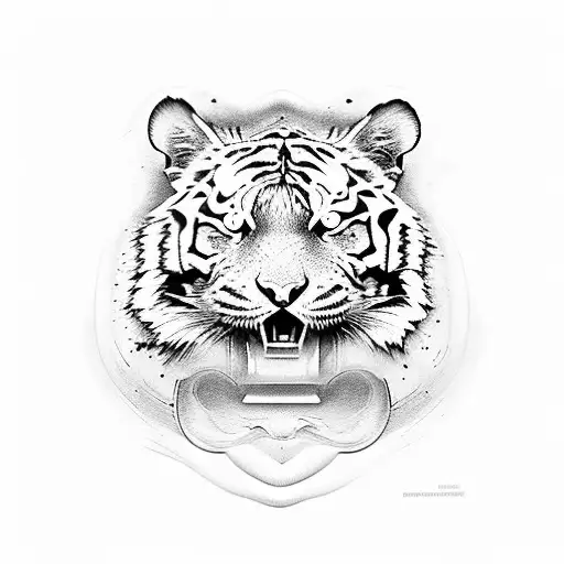 Tiger Eyes Behind Tiger Claw Scratch