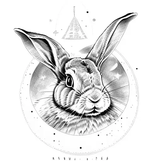 A Rabbit Who Sit On The Moon