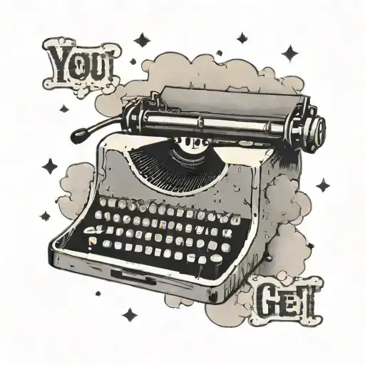 A Typewriter With The Words 'You'll Get Over It' In A Stormy Sky Background