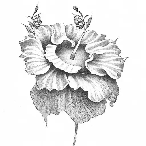 Cherub With Hibiscus