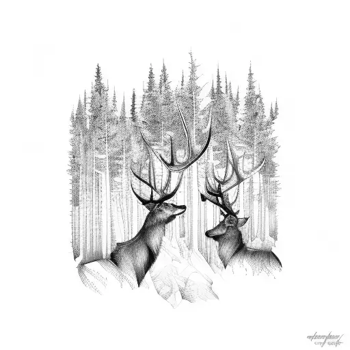 Forest And Elk