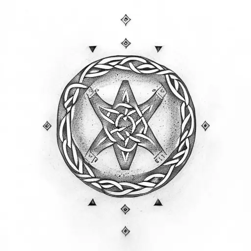 Combine Celtic Runes With Nordic Mythology And Sharp Shadows