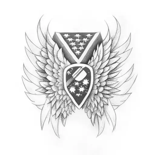 Brazil Flag With Angel Wings