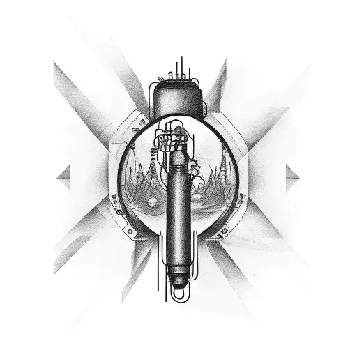 Engineer And A Musician Mixed Portrait Small Tattoofor Men