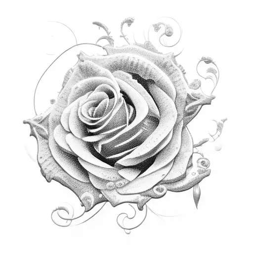 A Guitar Made Of Intricately Carved Roses