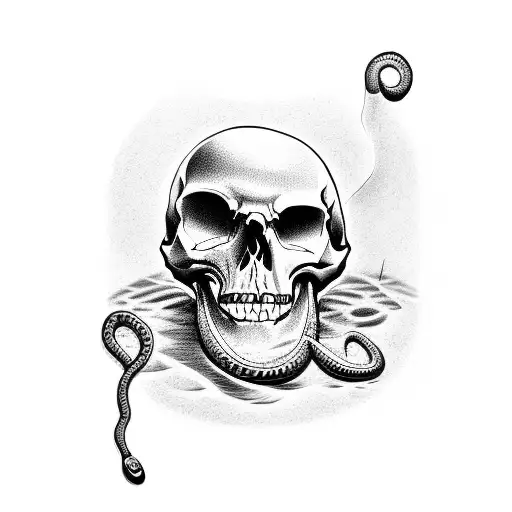 Russian Prison Tattoo Skull And Snake