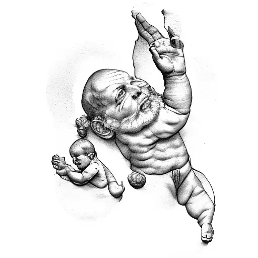 Sistine Chapel But Make One Arm A Baby And One An Elderly Arm