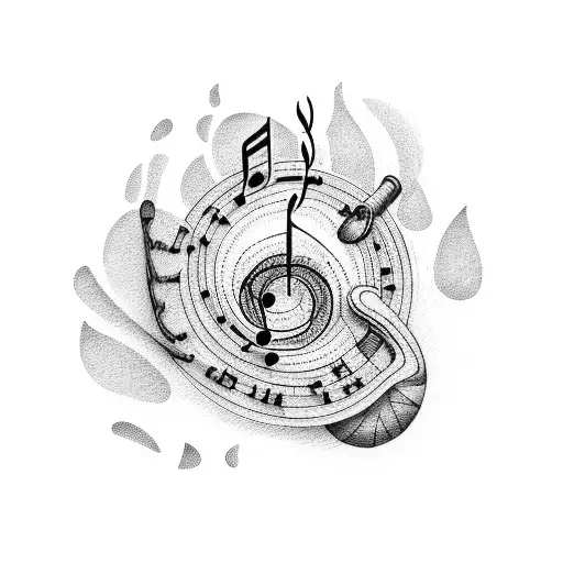 A Music Note Entwined With A Hiking Trail