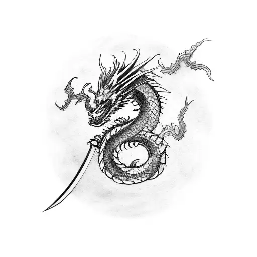 Dragon Background Katana