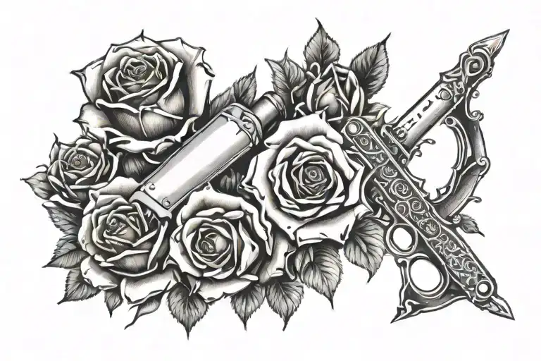 Guns Rose Knife Blood