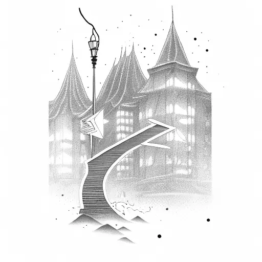 Street Lights Pointed An Arrow Leading Us Home