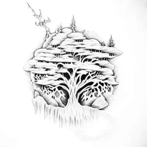 A Dungeon And Dragons Themed Sakura Tree