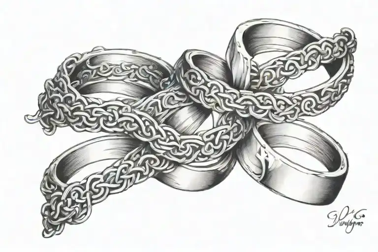 Entwined Wedding Rings