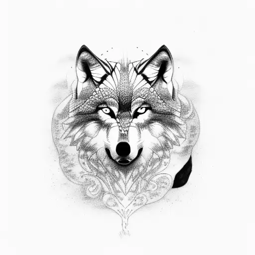 Wolf Ripping Through Skin