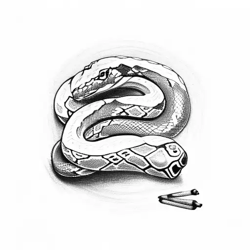 Draw Me A Picture Of A Snake Smoking A Cigarette