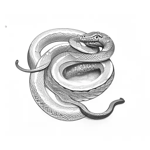 Snake Smoking A Cigarette