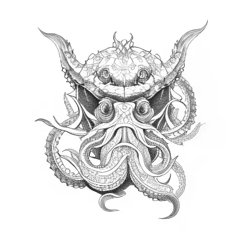 Purple Kraken On Forearm