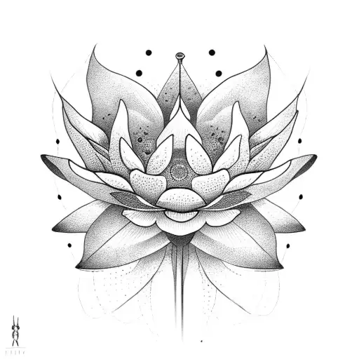 Lotus Flower With Dragonfly