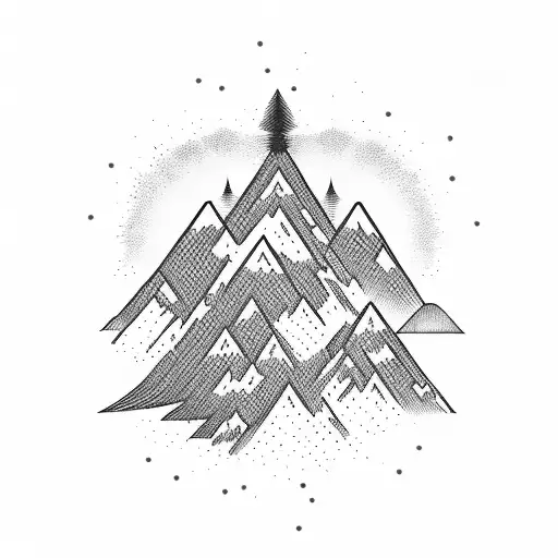 Mountains Turning Into Heartbeat Ekg Turning Into A Cardinal Flying