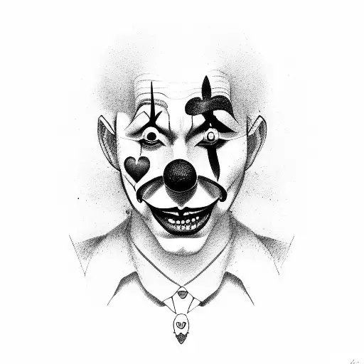 Mans Love That Pulls Out His Mask Of Clown