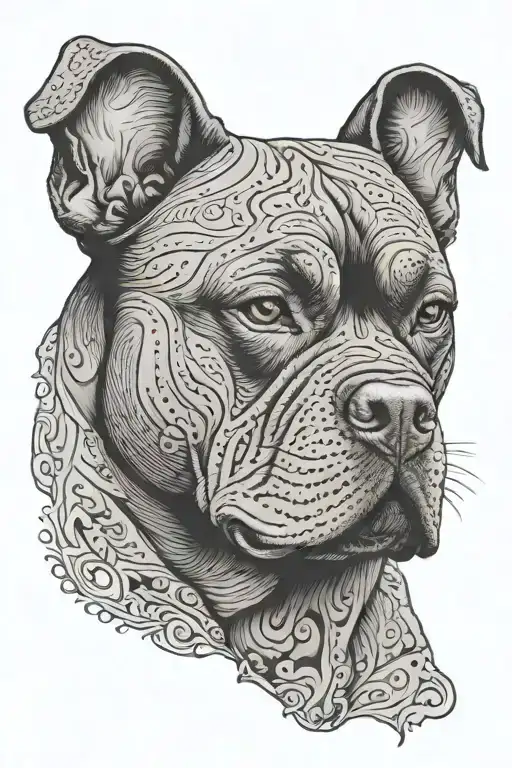 American Bully Dog Black Red