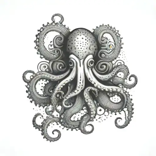 An Octopus Wrapping Its Tentacles Around A Father And Son Symbol