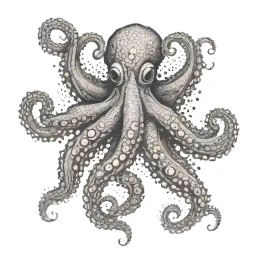 An Octopus With Its Tentacles Forming The Shape Of A Father And Son Symbol
