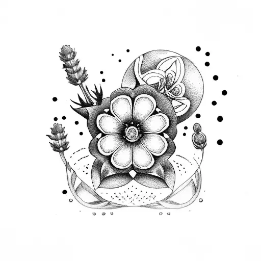 Aquarius And Lavender Flowers