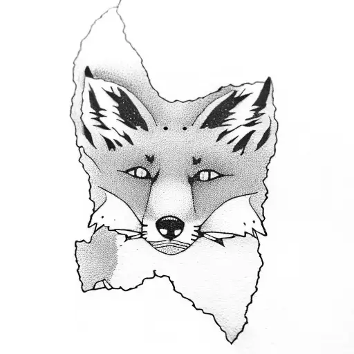 Map Of Ireland With A Silhouette Of A Fox