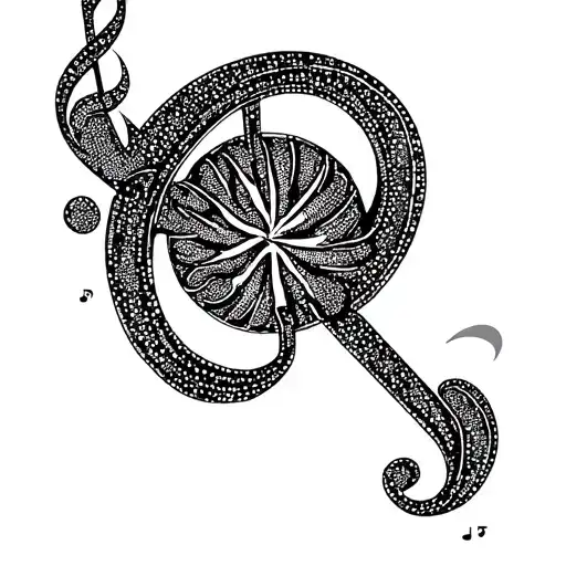 Car Turbo Combined With A Music Note