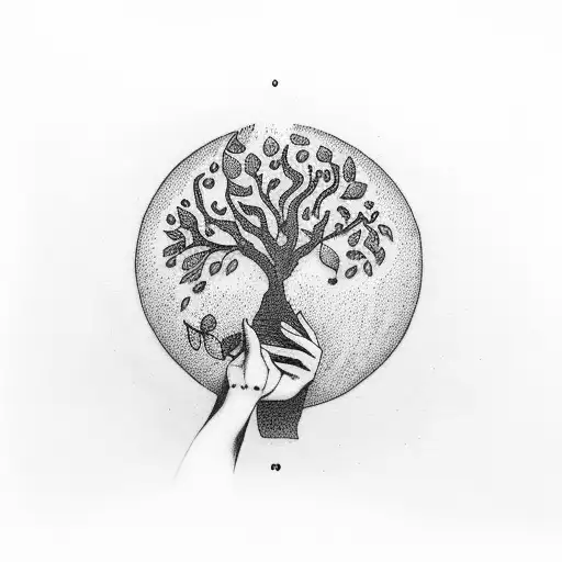 Woman Picking A Fruit From A Tree