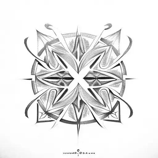 Wind Rose In Polynesian Patterns