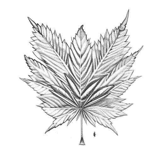 Marijuana Leaf Transformed Into A Powerful Female Figure