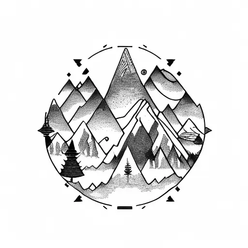 Forest And Mountains Alien