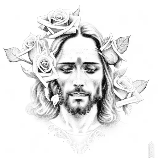 Jesus With Roses
