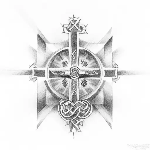 Christian Cross With God Indide