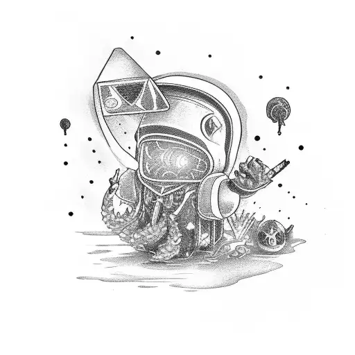 Gamer Alien Smoking A Bong