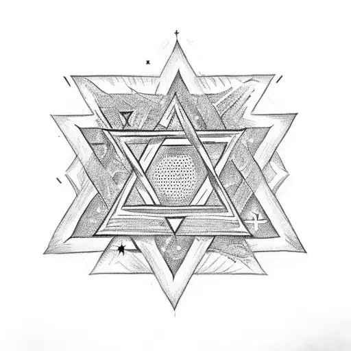 Star Of David With Christian Cross