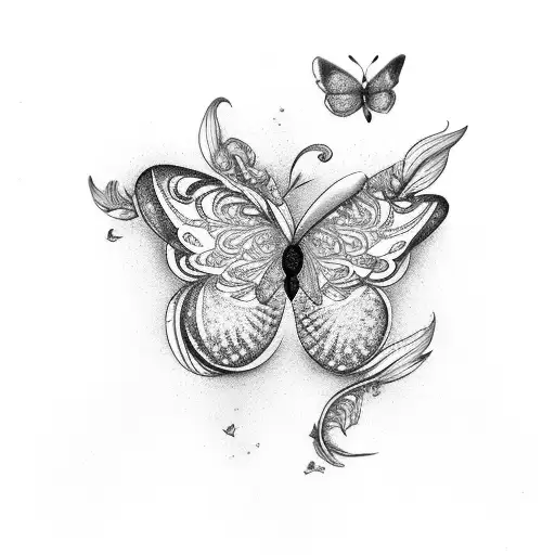 Butterfly With Bird