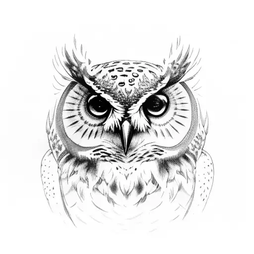 Owl Head With Forest Underneath