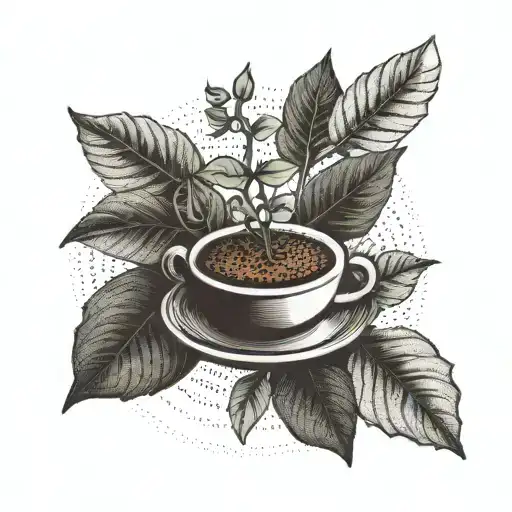 A Manipuri-inspired Coffee Plant Growing Out Of A Vinyl Record