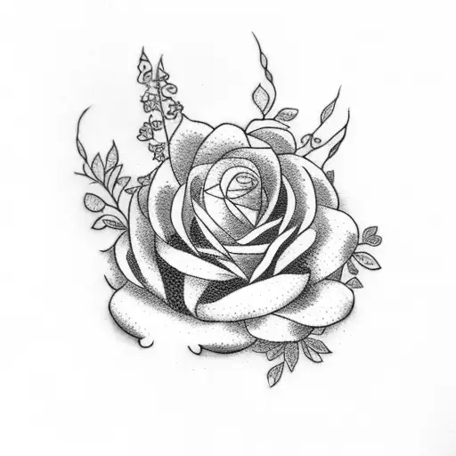 Roman Numerals With Jasmine Flowers Around