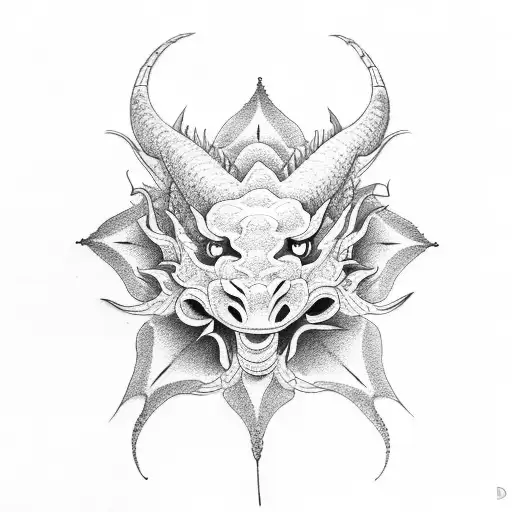 Dragon And Lotus Flower Spine